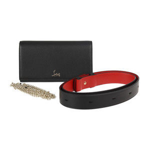 Christian Louboutin Paloma Boudoir Shoulder Bag Calf Leather Black